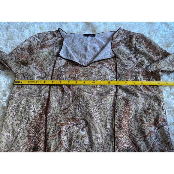 Vintage Eyeshadow Blouse Top Y2K Paisley Fairy Grunge Whimsygoth Cosplay USA - Picture 4 of 6